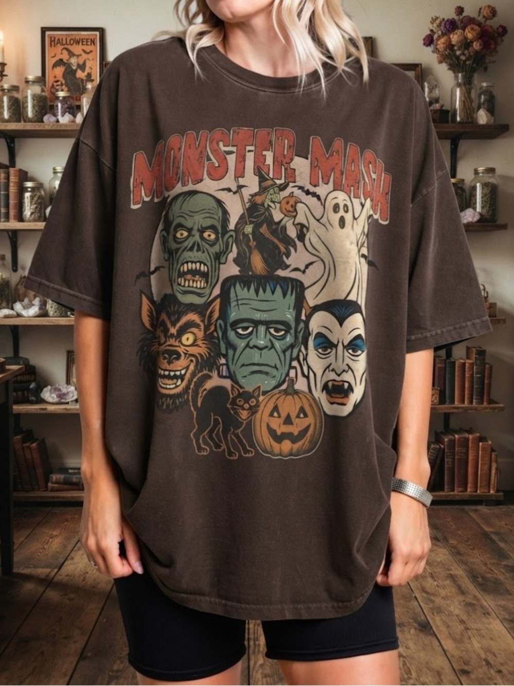 Gildan Brown Monster Mash Graphic Tee